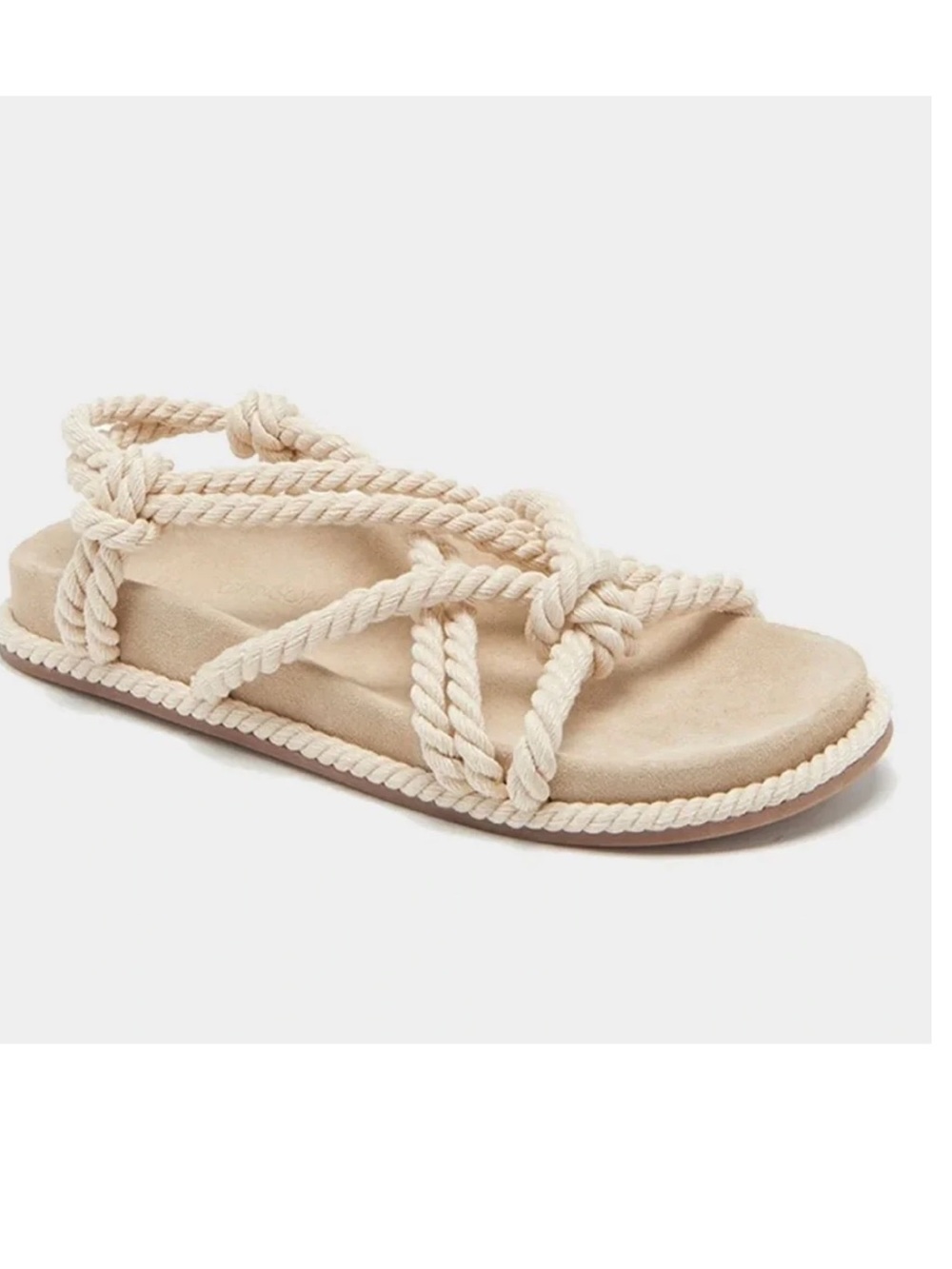 Ulla Johnson Natural Rope-Knot Sandal - fits women size 4
